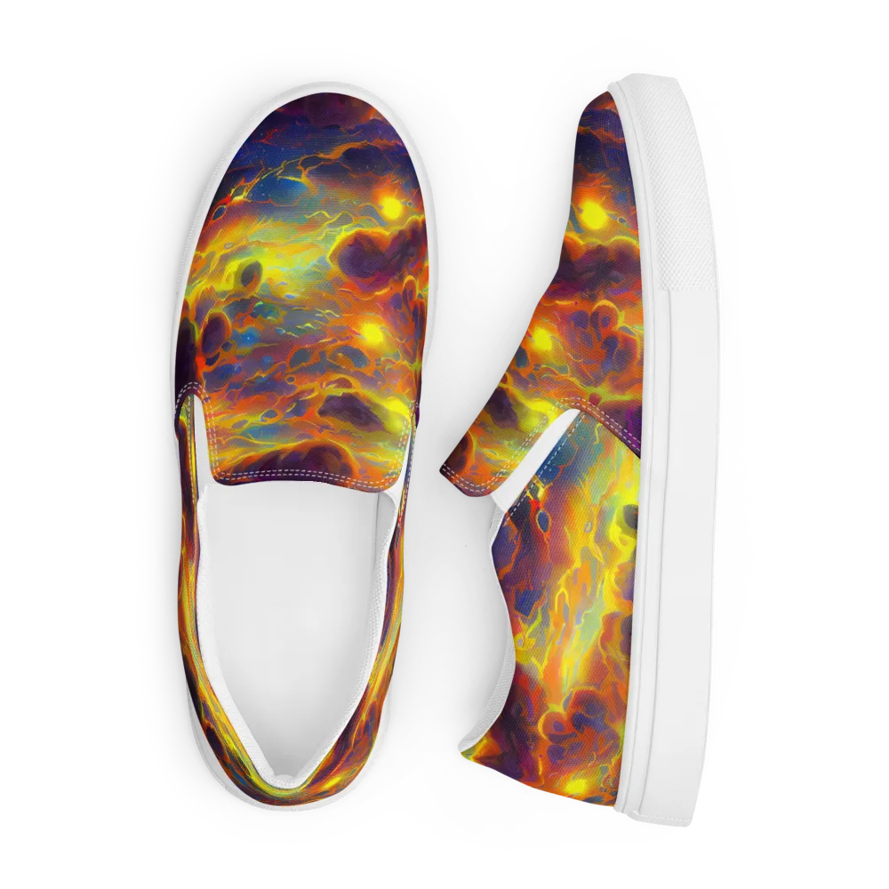Averin's Nebula on Men's Slip-On Canvas Shoes — Front