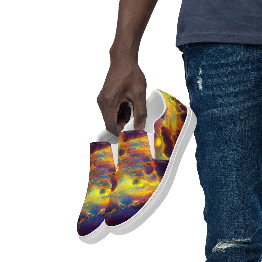 Averin's Nebula on Men's Slip-On Canvas Shoes — Left Front