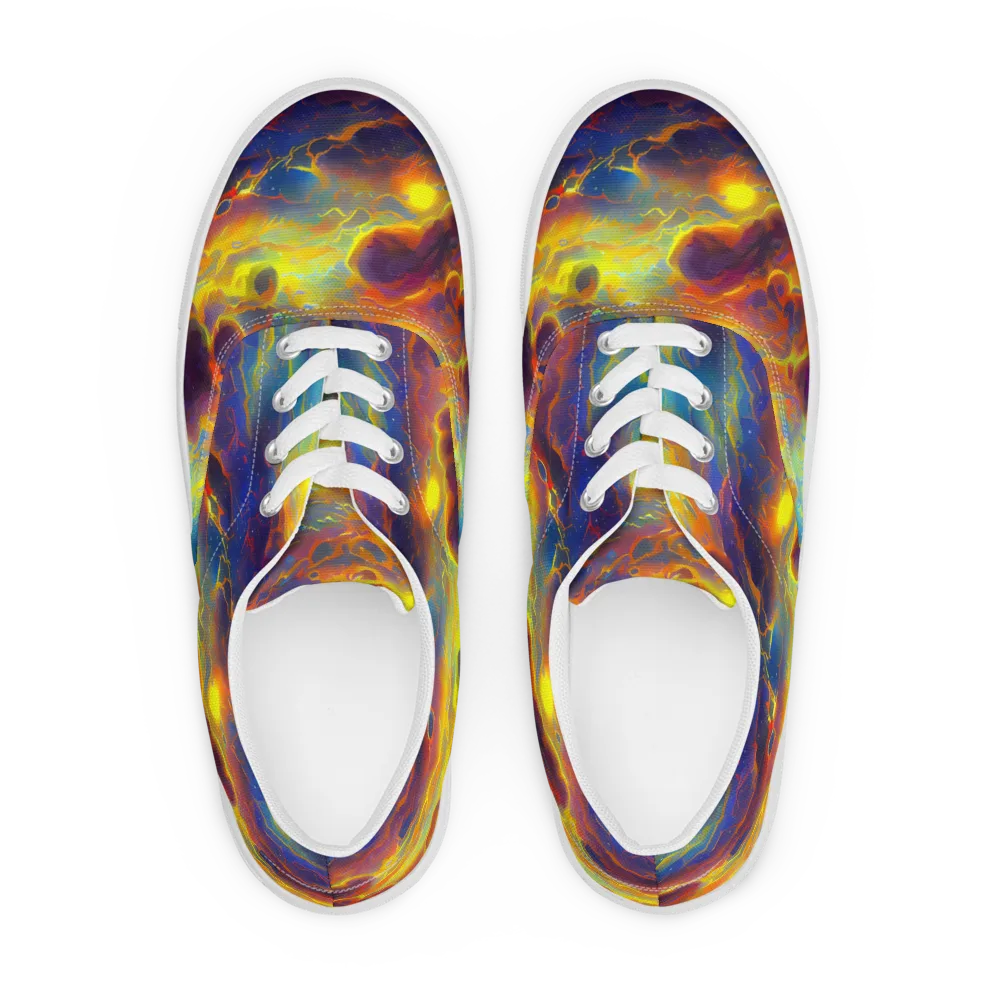 Averin's Nebula on Men's Lace-Up Canvas Shoes — Front