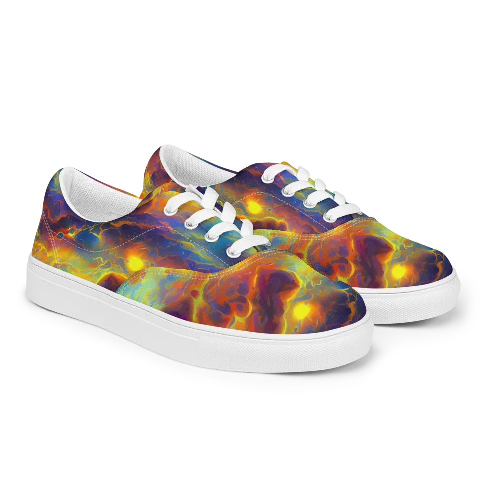 Averin's Nebula on Men's Lace-Up Canvas Shoes — Right Front
