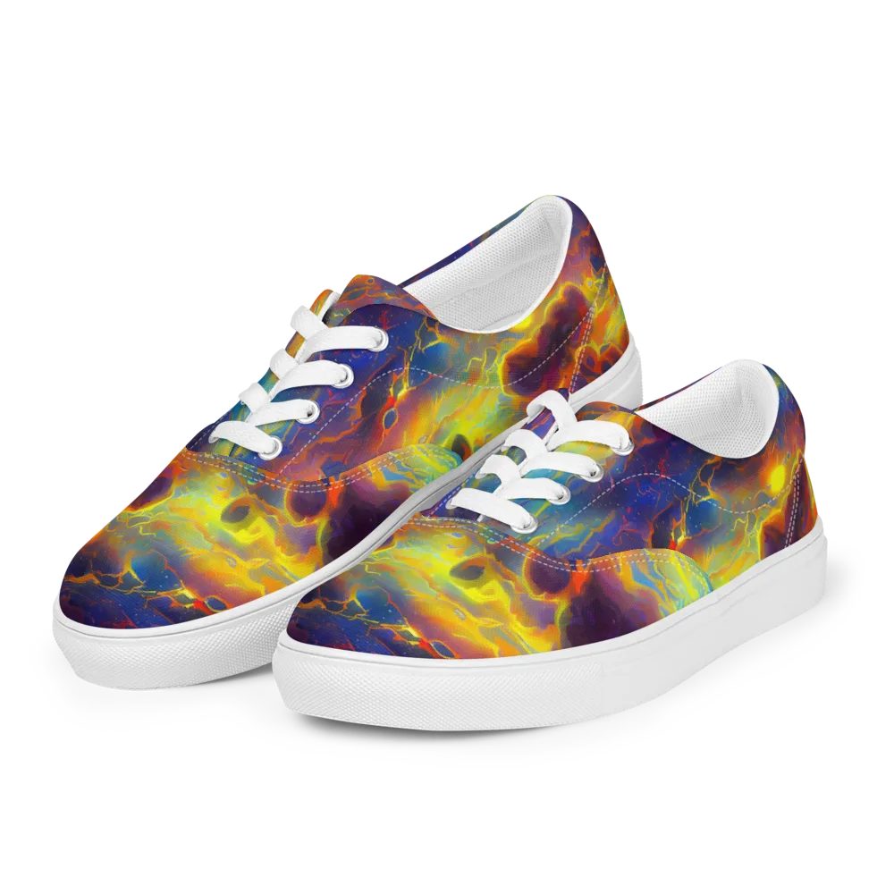 Averin's Nebula on Men's Lace-Up Canvas Shoes — Left Front