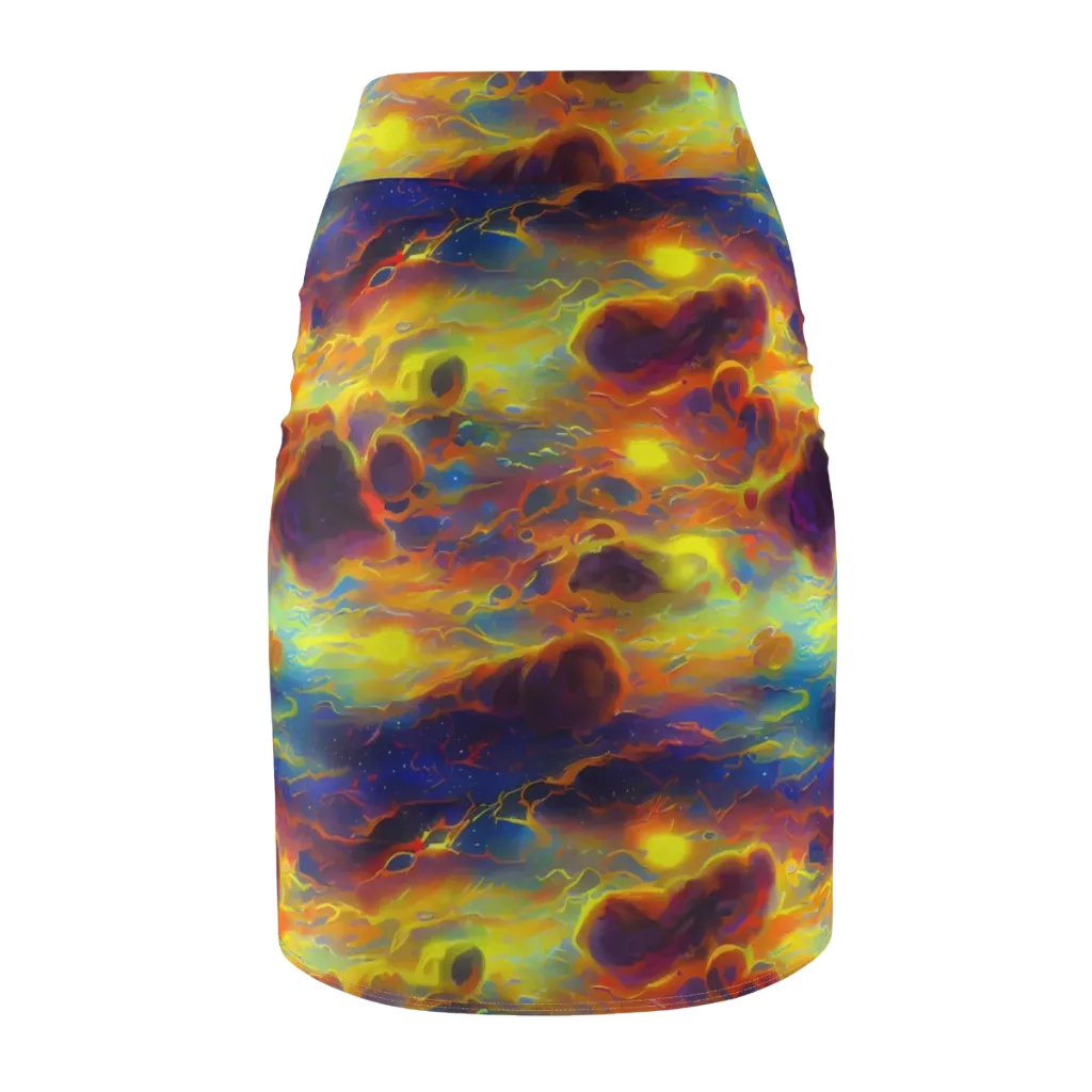 Averin's Nebula on Pencil Skirt — Back