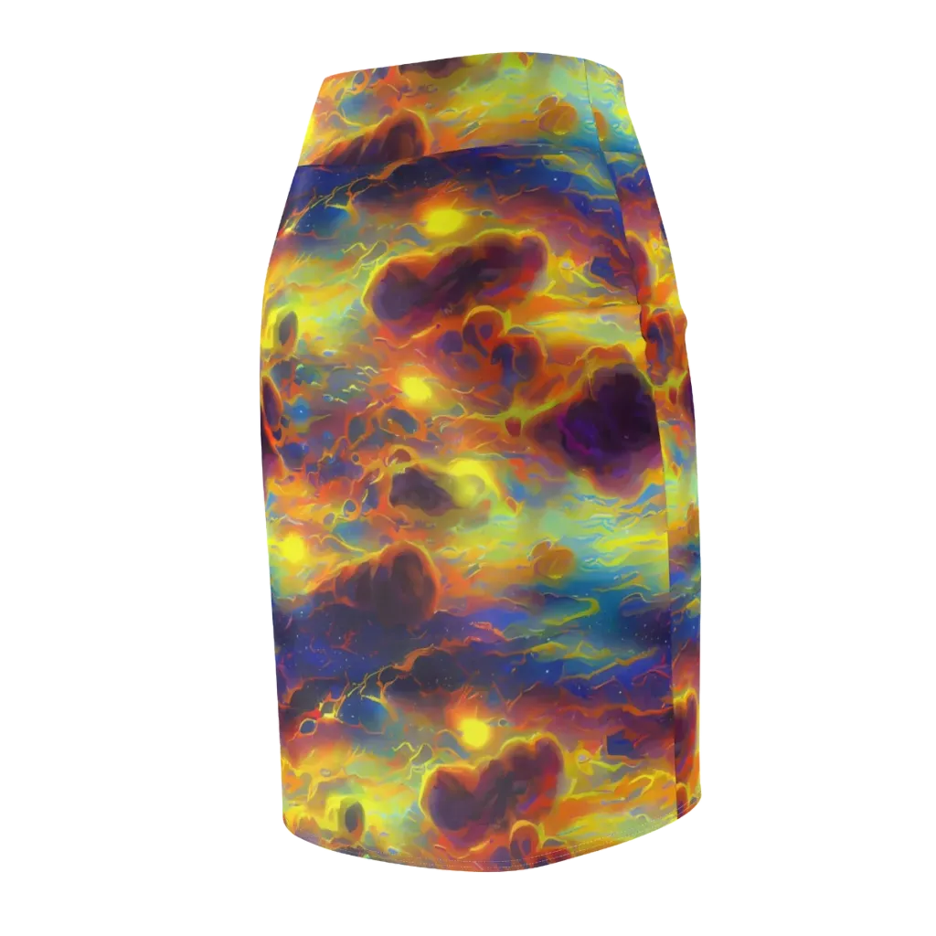 Averin's Nebula on Pencil Skirt — Back Side