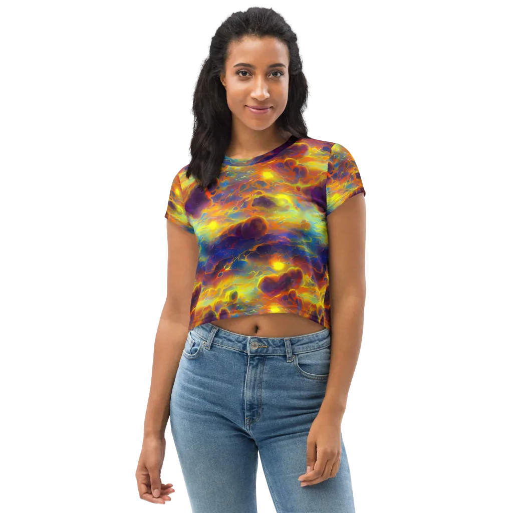 Averin's Nebula on Crop Tee — Front