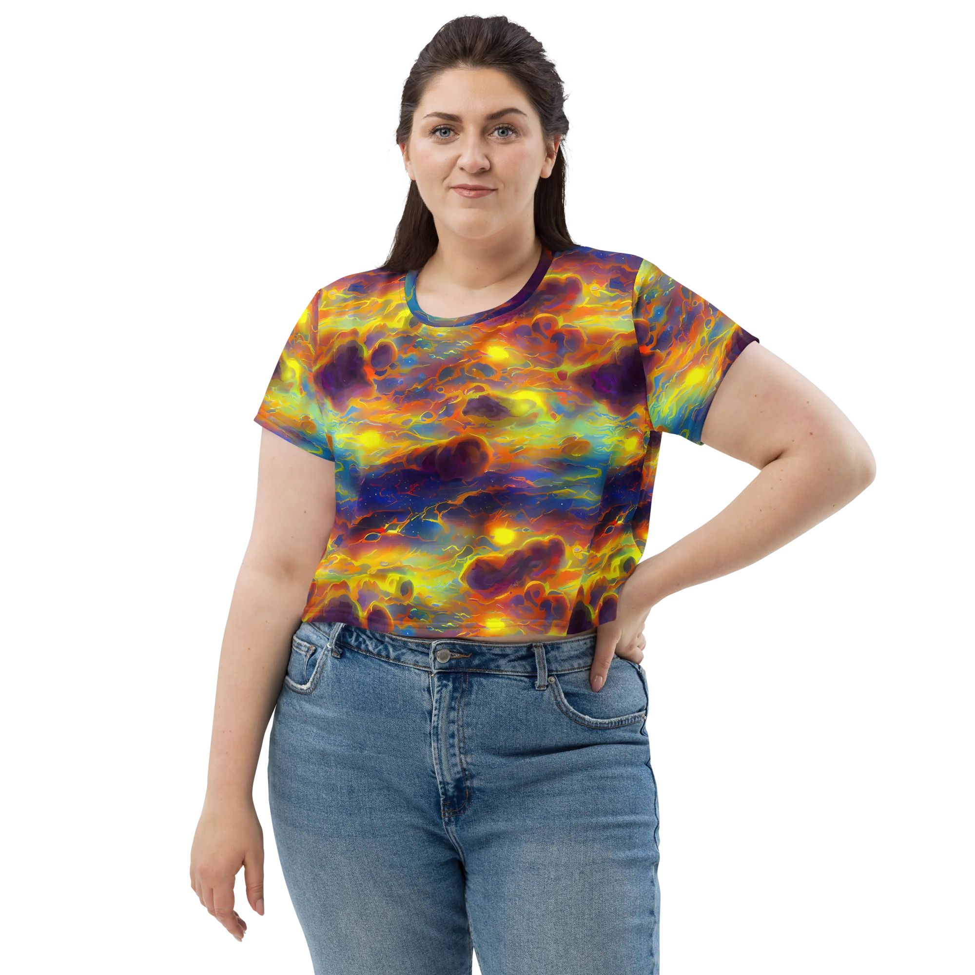 Averin's Nebula on Crop Tee — Front