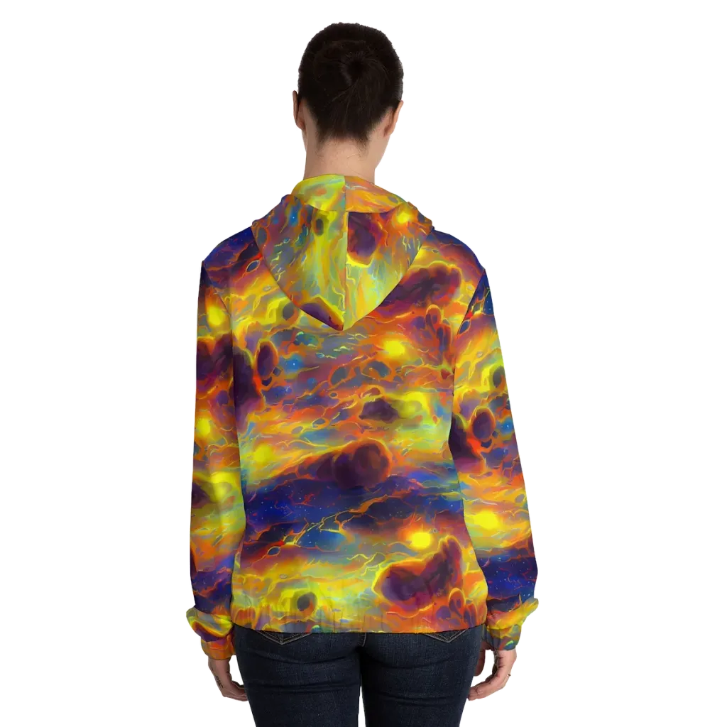Averin's Nebula on Women's Full-Zip Hoodie — Back On Person