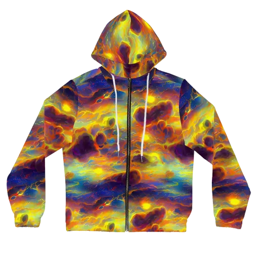 Averin's Nebula on a Women's Full-Zip Hoodie