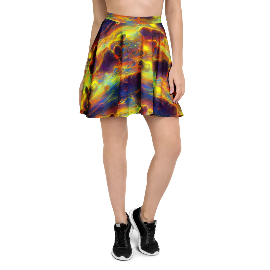 Averin's Nebula on Skater Skirt — Front