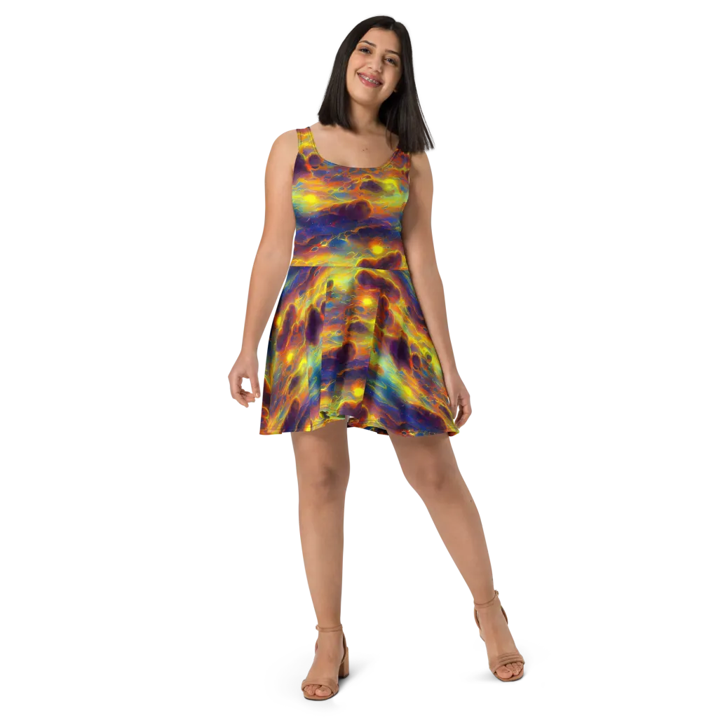 Averin's Nebula on Skater Dress — Front