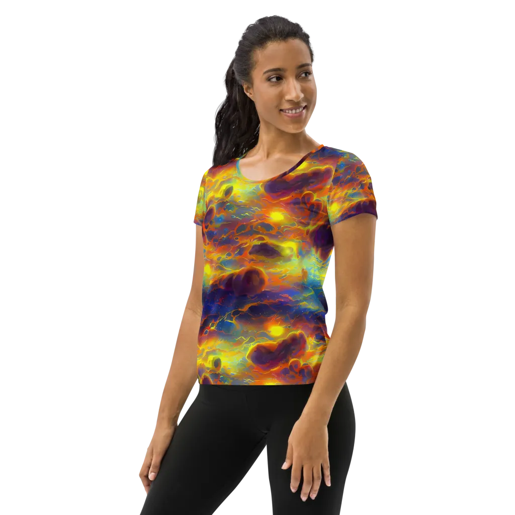 Averin's Nebula on Women's Athletic T-Shirt — Left