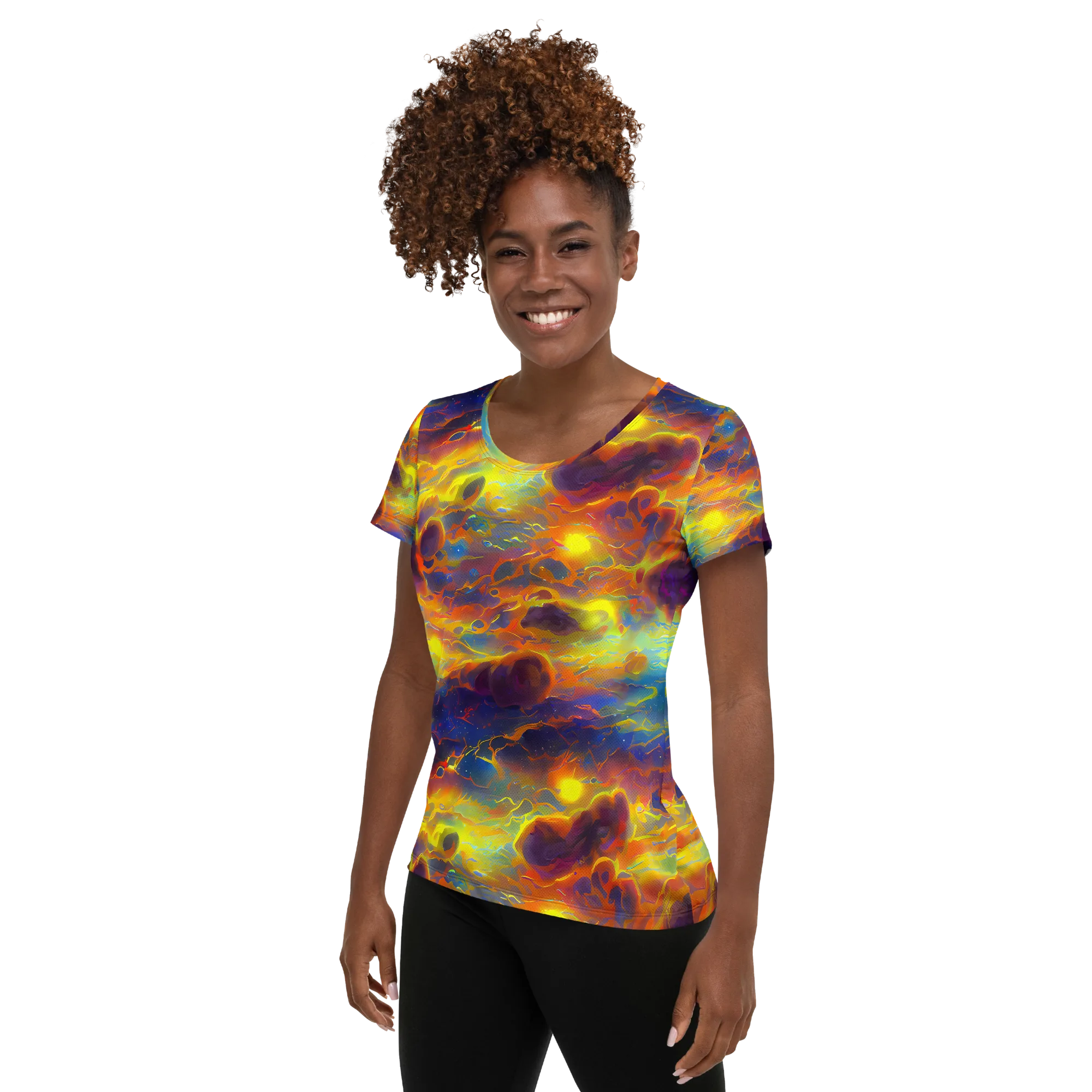 Averin's Nebula on Women's Athletic T-Shirt — Left