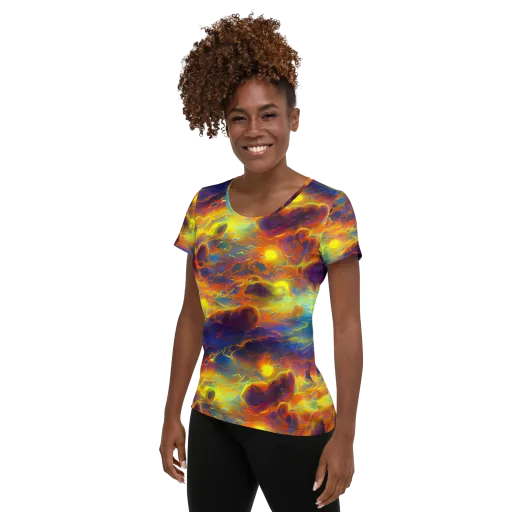 Averin's Nebula on a Women's Athletic T-Shirt