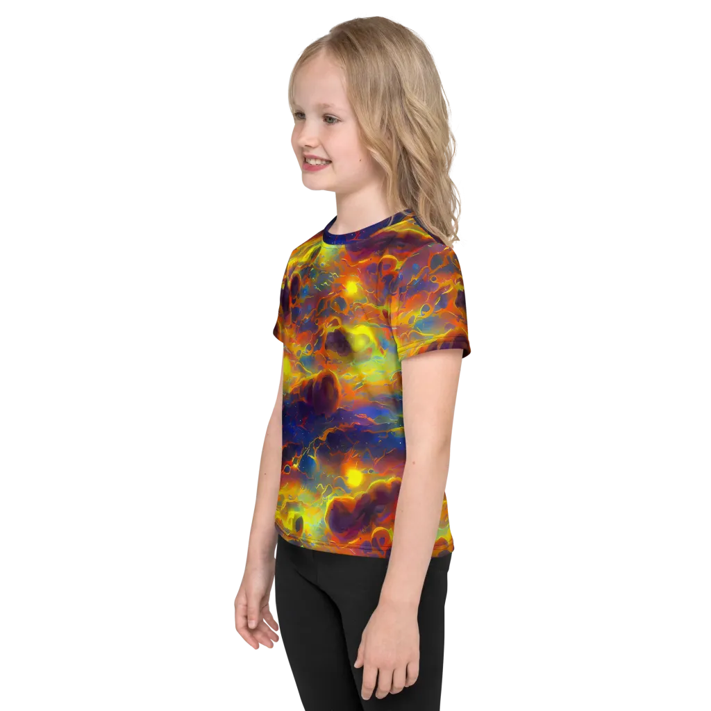 Averin's Nebula on Kids Crew Neck T-Shirt — Left