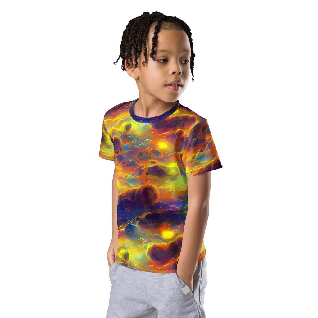 Averin's Nebula on Kids Crew Neck T-Shirt — Left Front