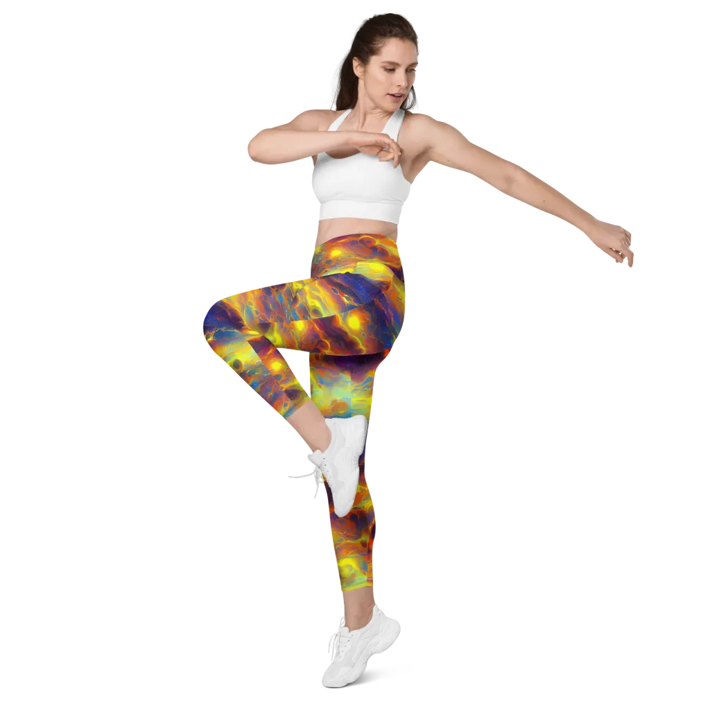 Averin's Nebula on Leggings with Pockets — Left Front