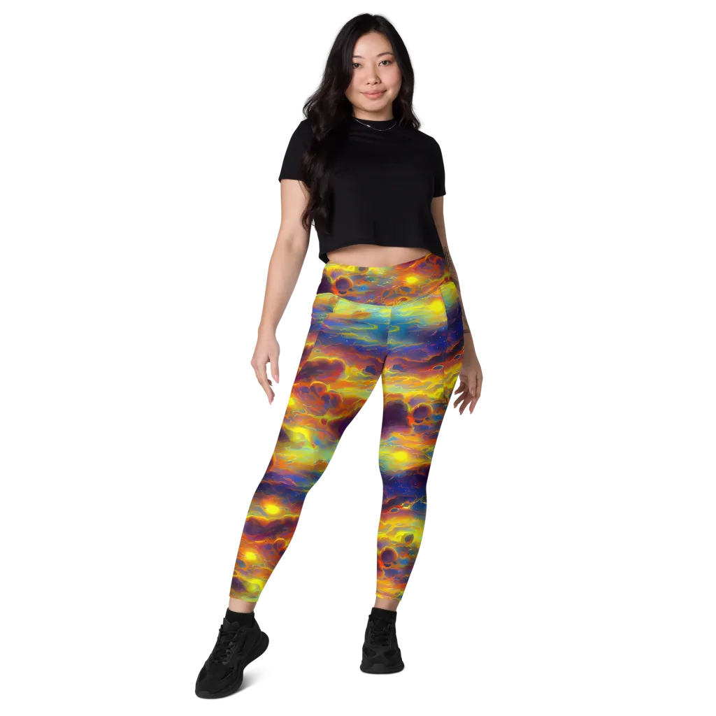 Averin's Nebula on Leggings with Pockets — Front