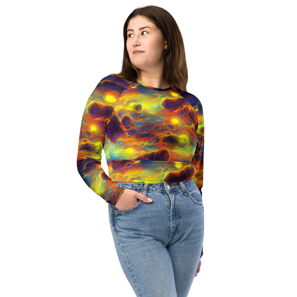 Averin's Nebula on Long Sleeve Crop Top — Front