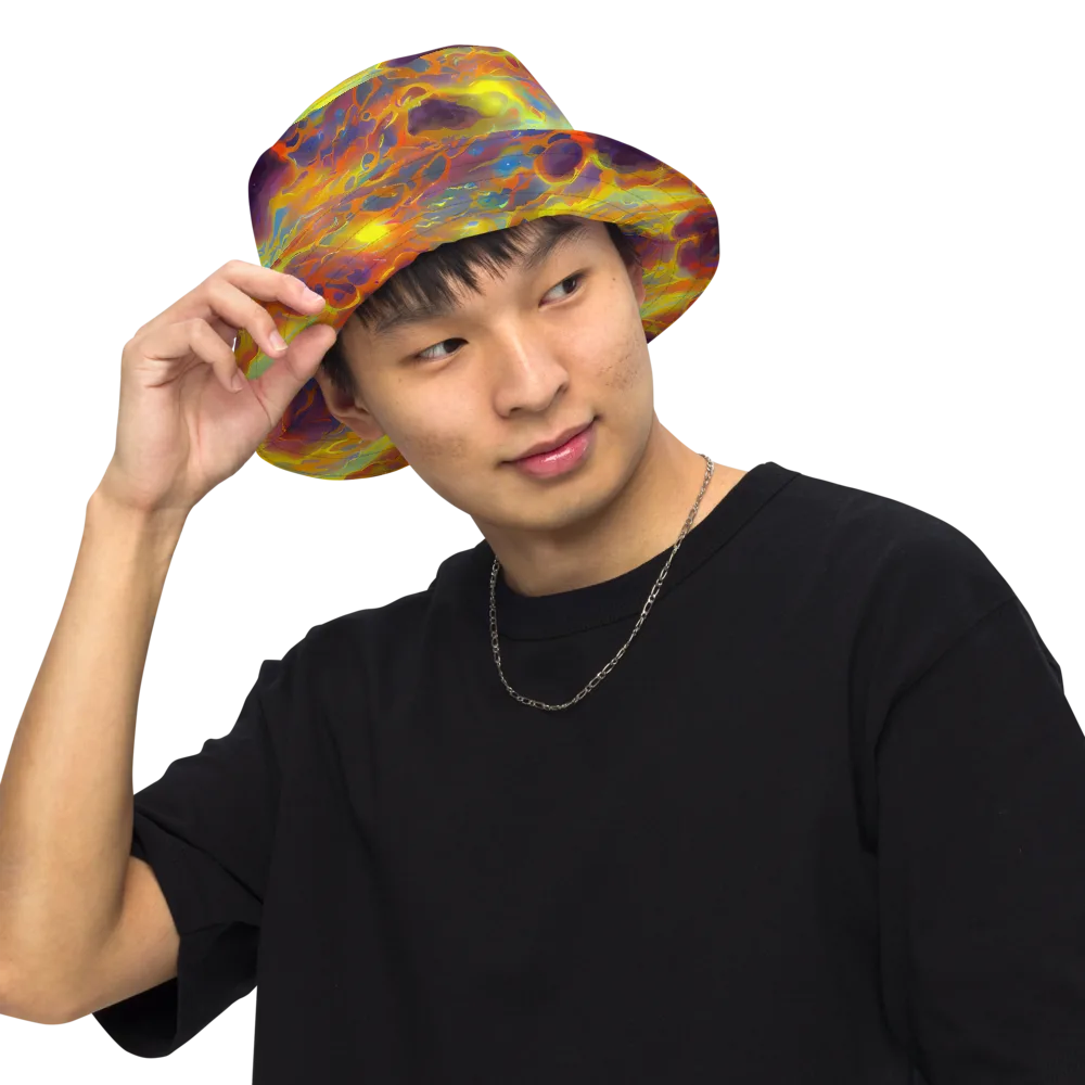 Averin's Nebula on Reversible Bucket Hat — Front Inside