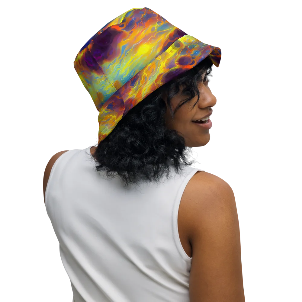 Averin's Nebula on Reversible Bucket Hat — Right Outside