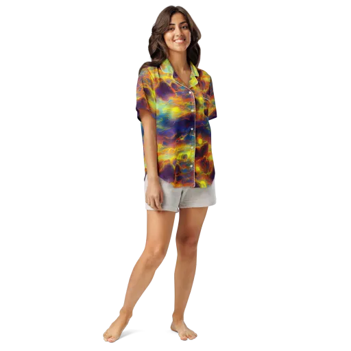 Averin's Nebula on a Women's Short Sleeve Pajama Top