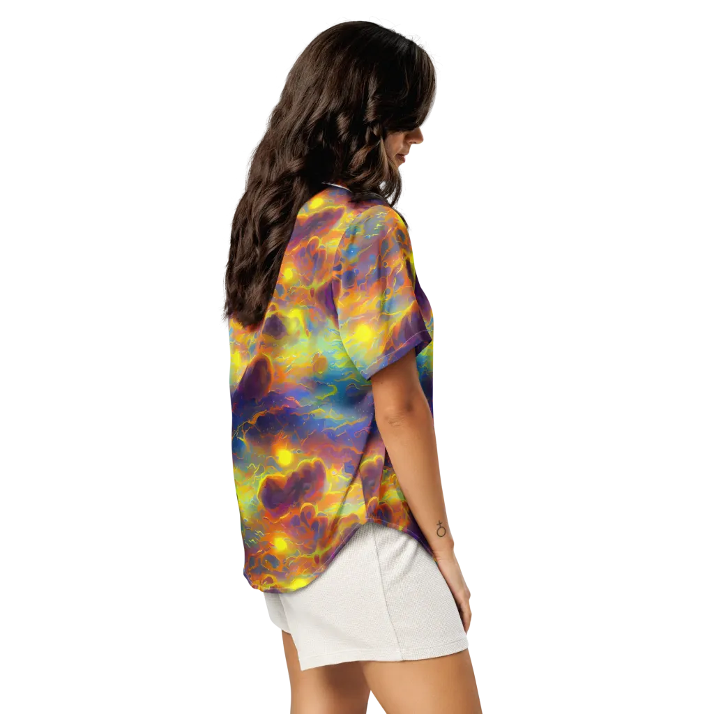 Averin's Nebula on Women's Short Sleeve Pajama Top — Right Back