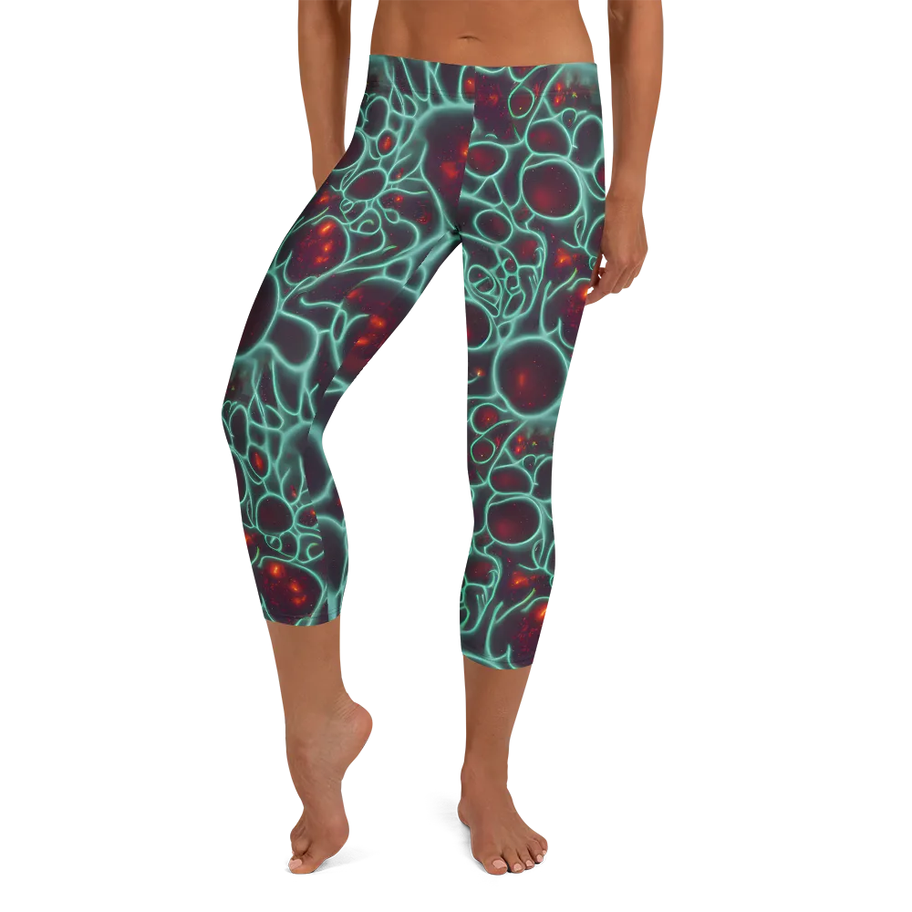 Kerstens Circuit on Capri Leggings — Front