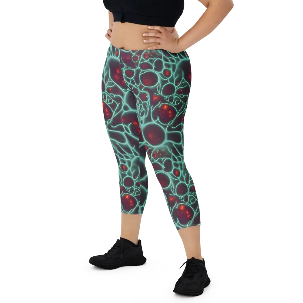 Kerstens Circuit on Capri Leggings — Front