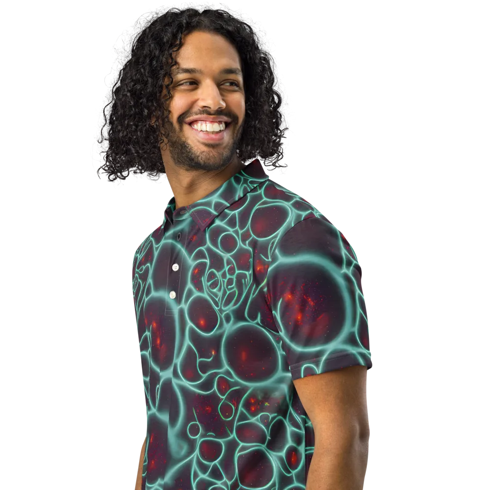 Kerstens Circuit on Men's Slim Fit Polo Shirt — Left Front