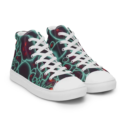 Kerstens Circuit on a Men's High Top Canvas Shoes