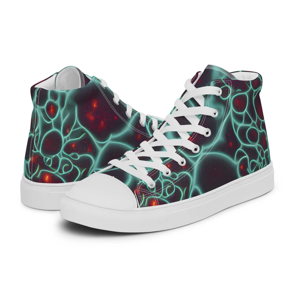 Kerstens Circuit on Men's High Top Canvas Shoes — Left