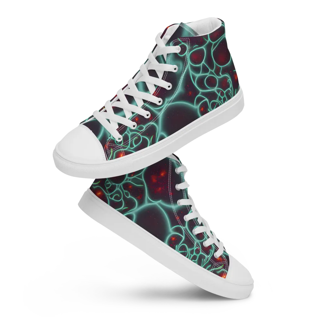 Kerstens Circuit on Men's High Top Canvas Shoes — Front
