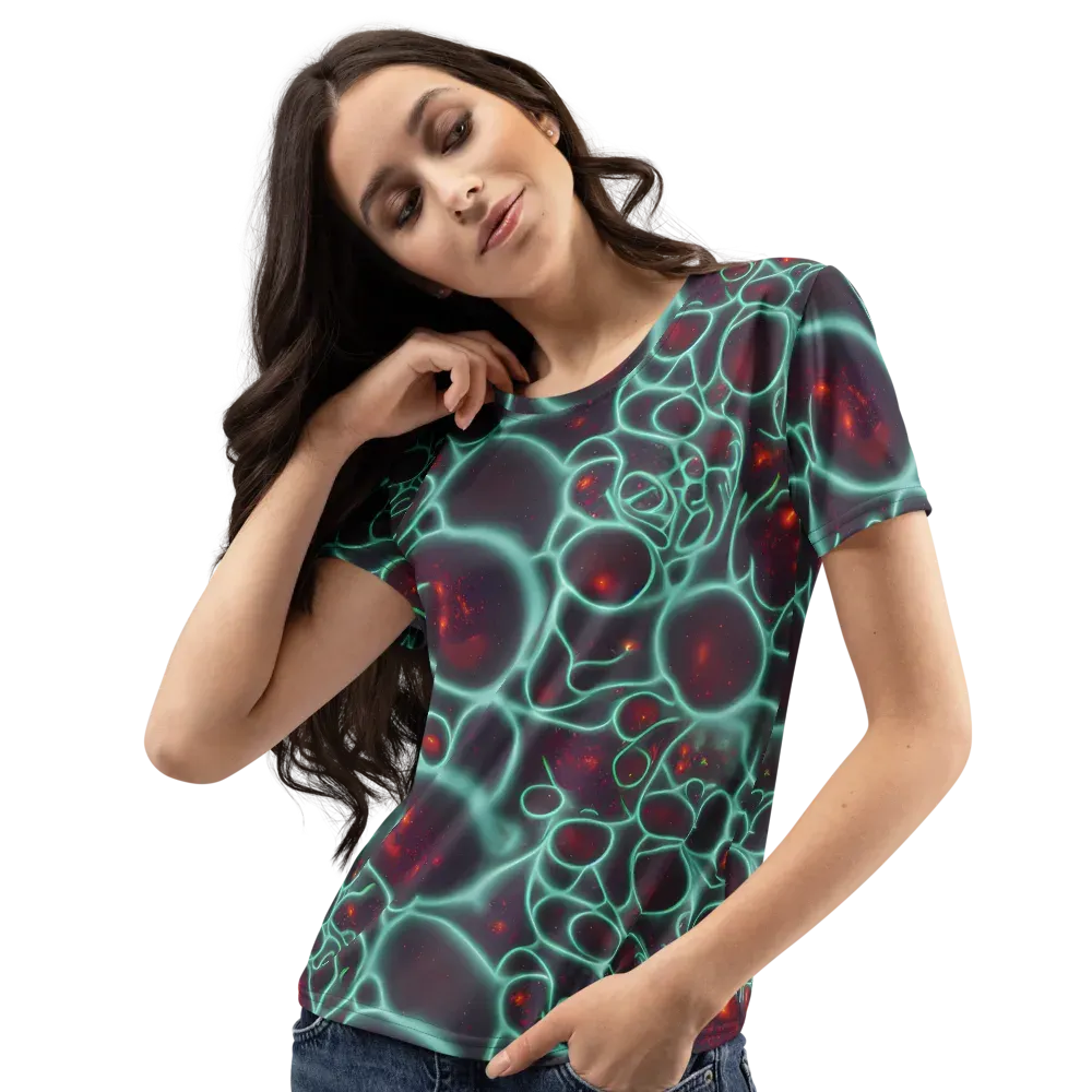 Kerstens Circuit on Women's Crew Neck T-Shirt — Left Front