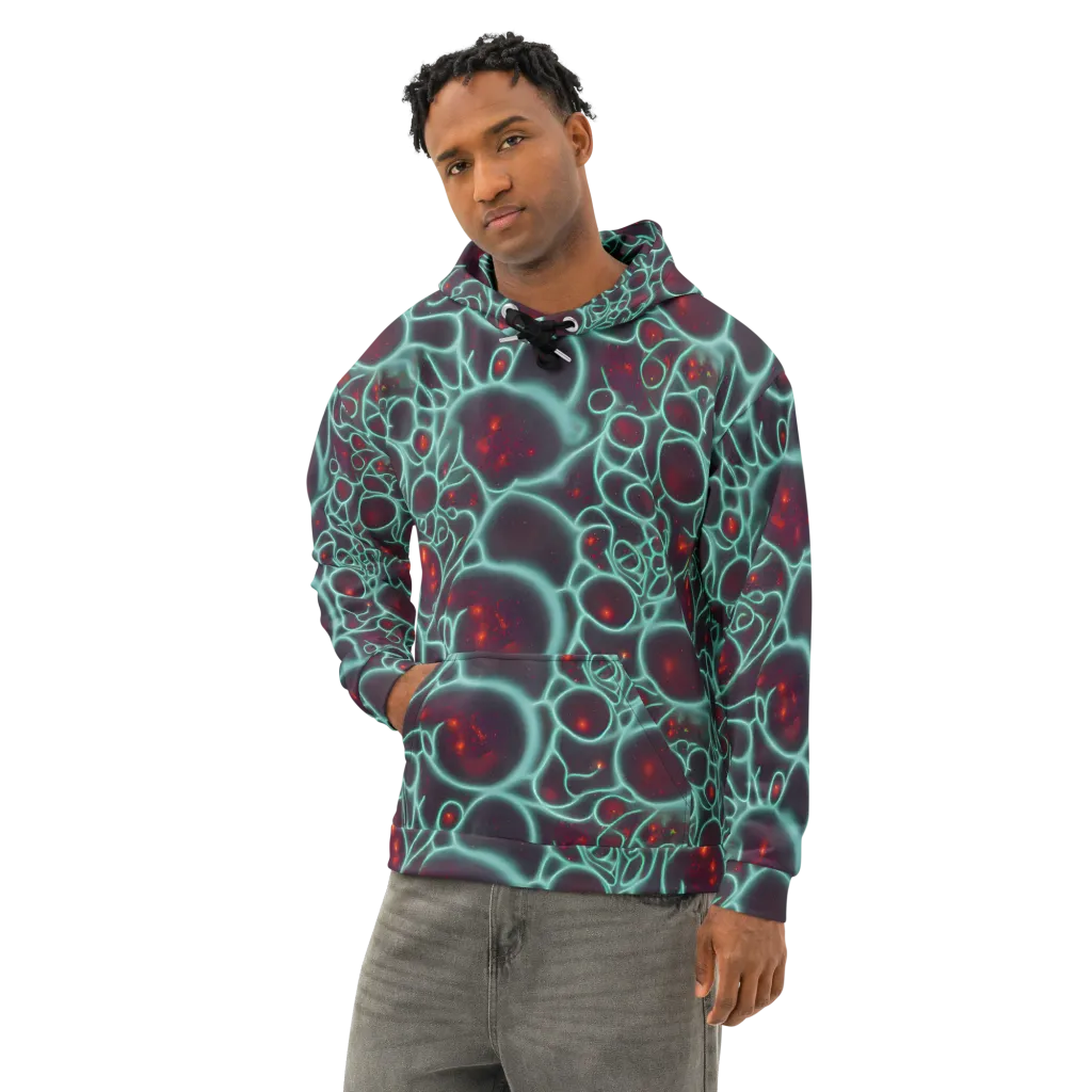 Kerstens Circuit on Cotton Hoodie — Left Front