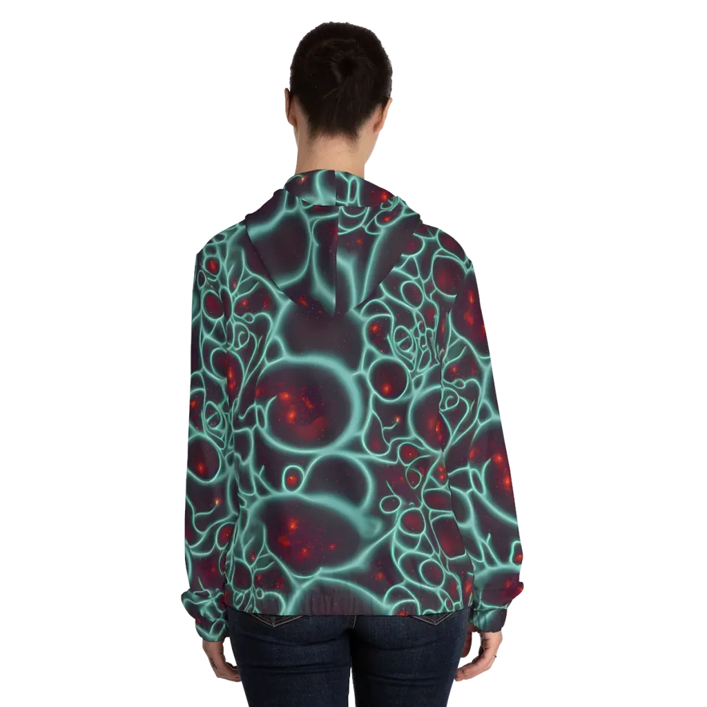 Kerstens Circuit on Women's Full-Zip Hoodie — Back On Person