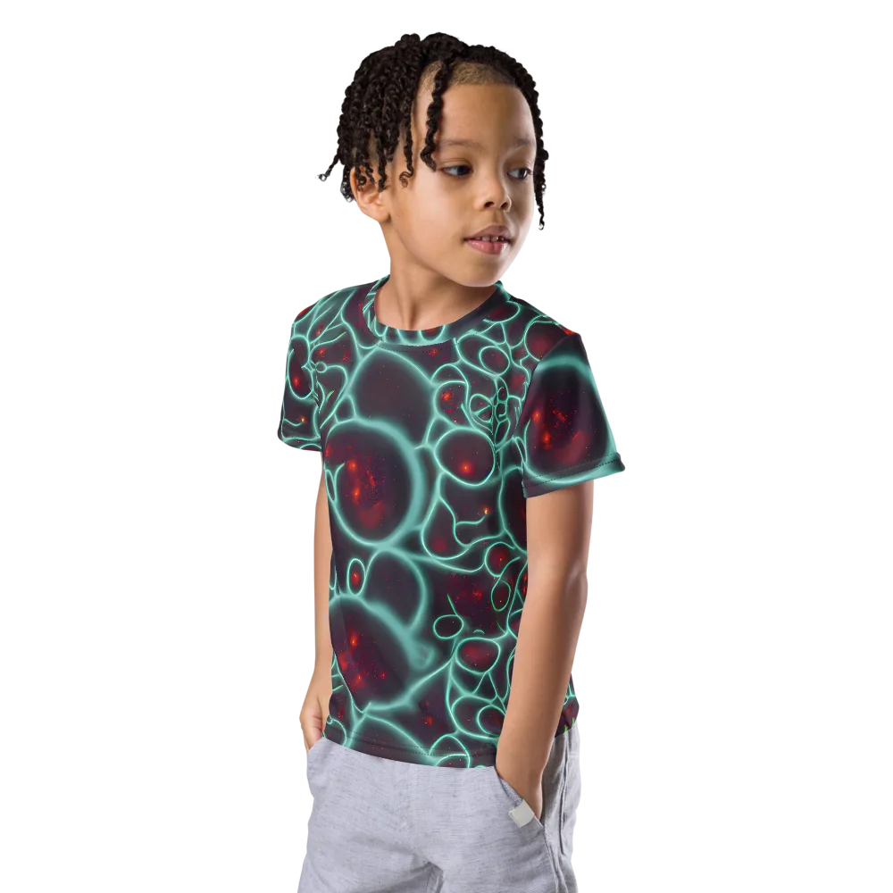 Kerstens Circuit on Kids Crew Neck T-Shirt — Left Front