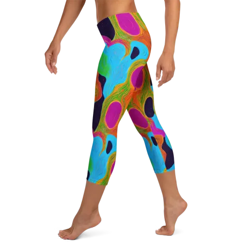 Galactic Harmony on a Capri Leggings