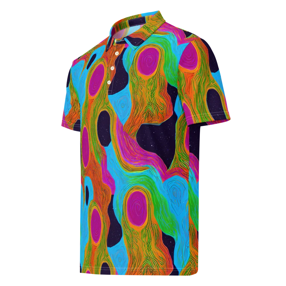 Galactic Harmony on Men's Slim Fit Polo Shirt — Left Front