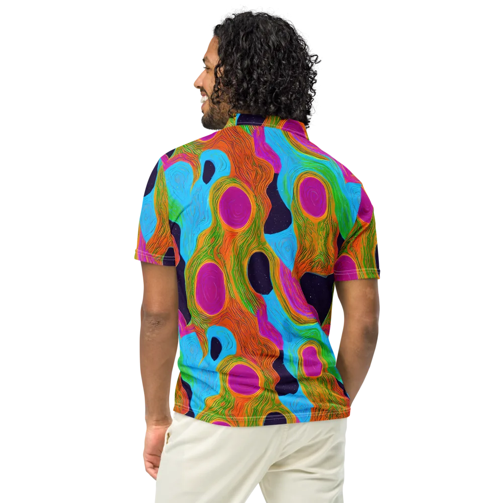 Galactic Harmony on Men's Slim Fit Polo Shirt — Back