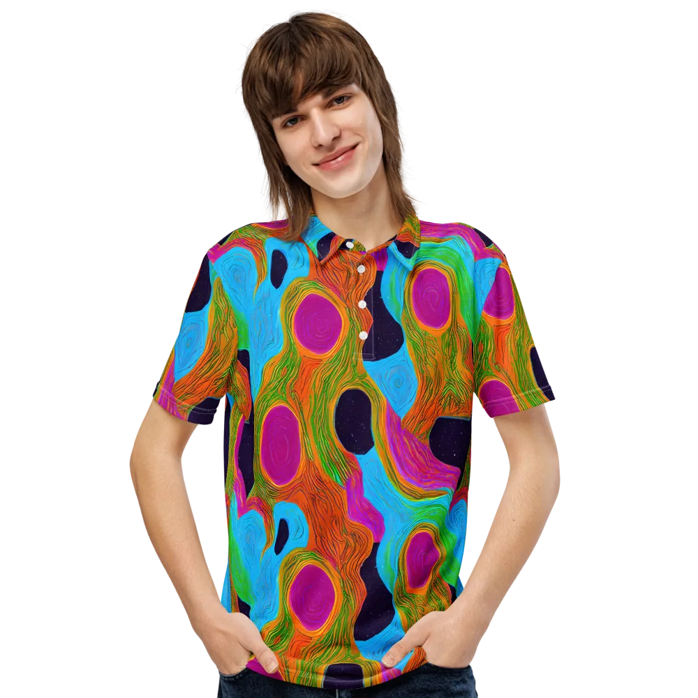 Galactic Harmony on Men's Slim Fit Polo Shirt — Front