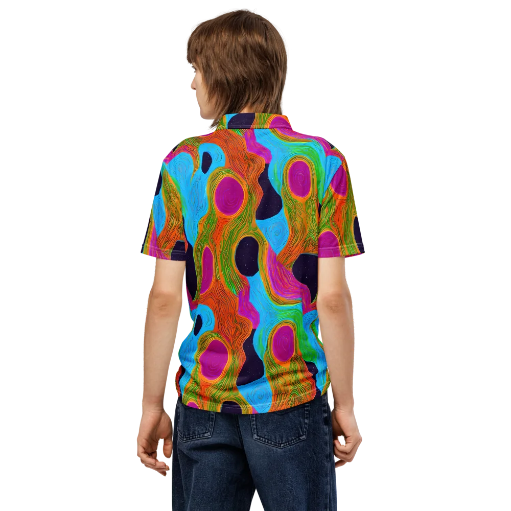 Galactic Harmony on Men's Slim Fit Polo Shirt — Back