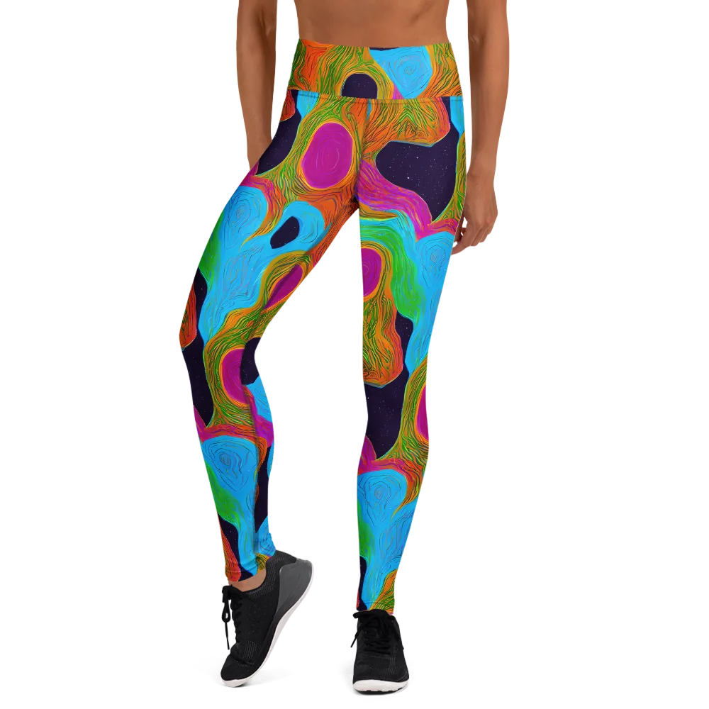 Galactic Harmony on Yoga Leggings — Front