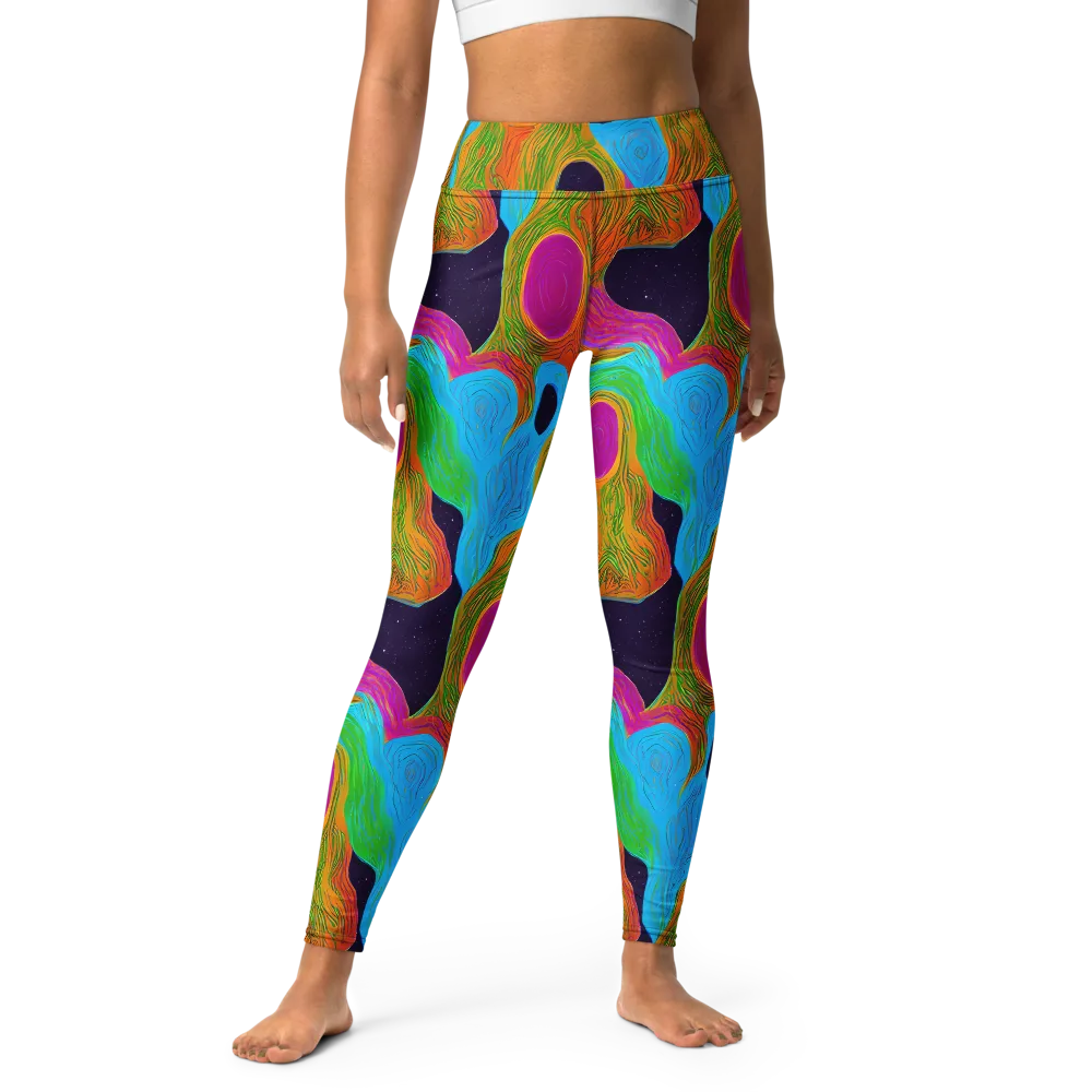 Galactic Harmony on Yoga Leggings — Front