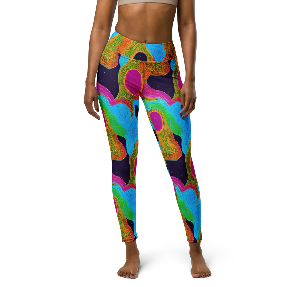 Galactic Harmony on Yoga Leggings — Front