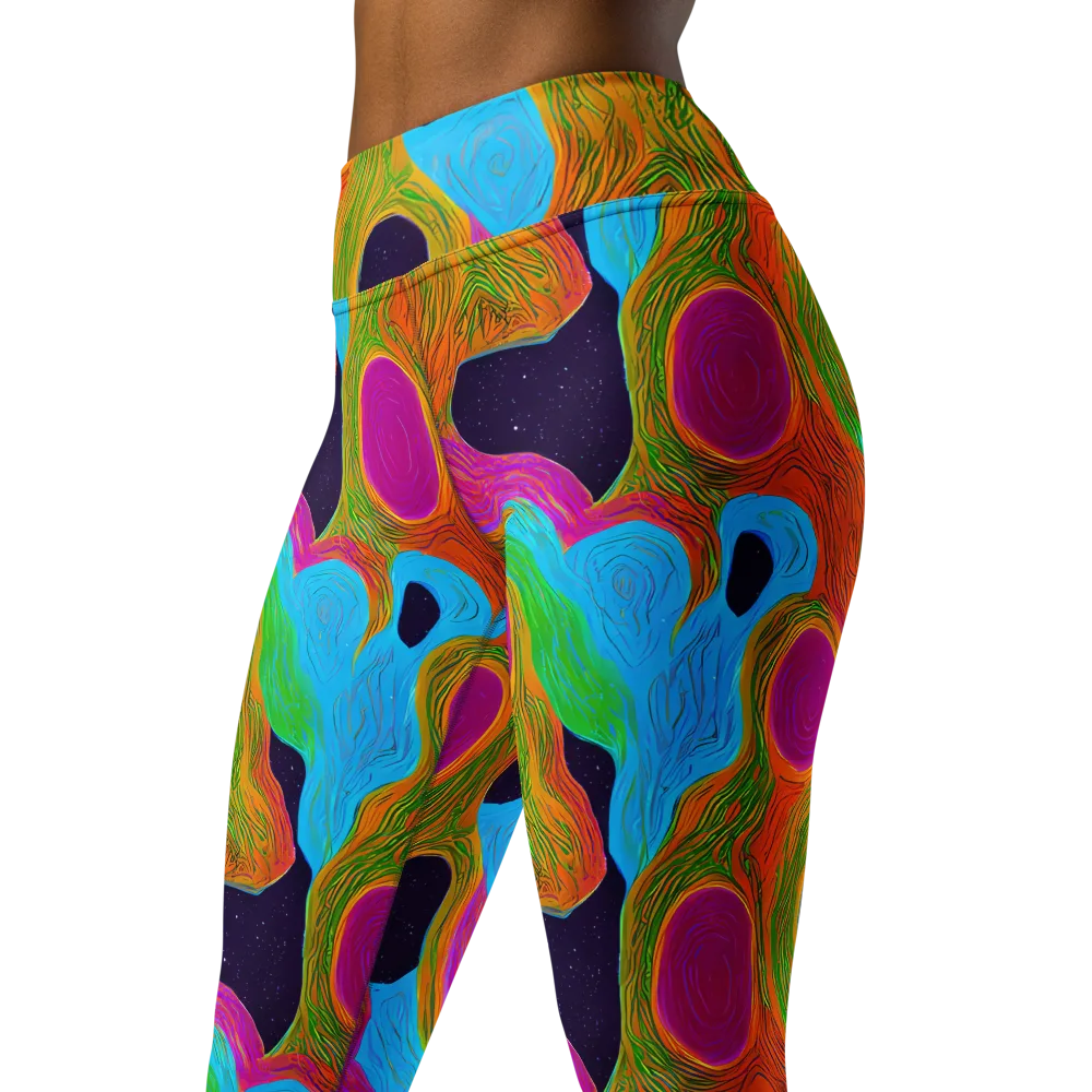 Galactic Harmony on Yoga Leggings — Left Front
