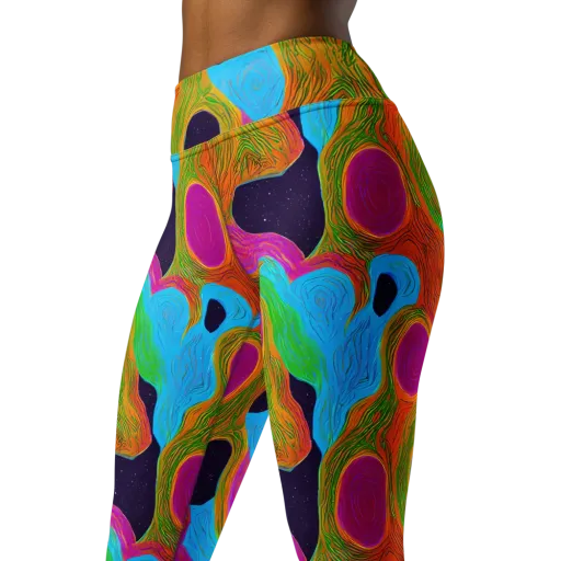 Galactic Harmony on a Yoga Leggings