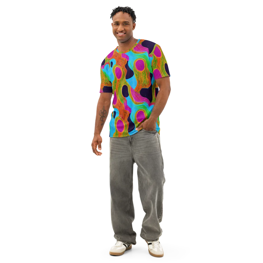 Galactic Harmony on Men's Cotton Crew Neck T-Shirt — Front