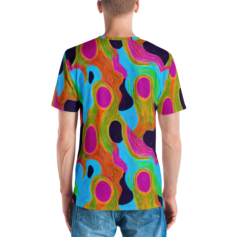 Galactic Harmony on Men's Crew Neck T-Shirt — Back