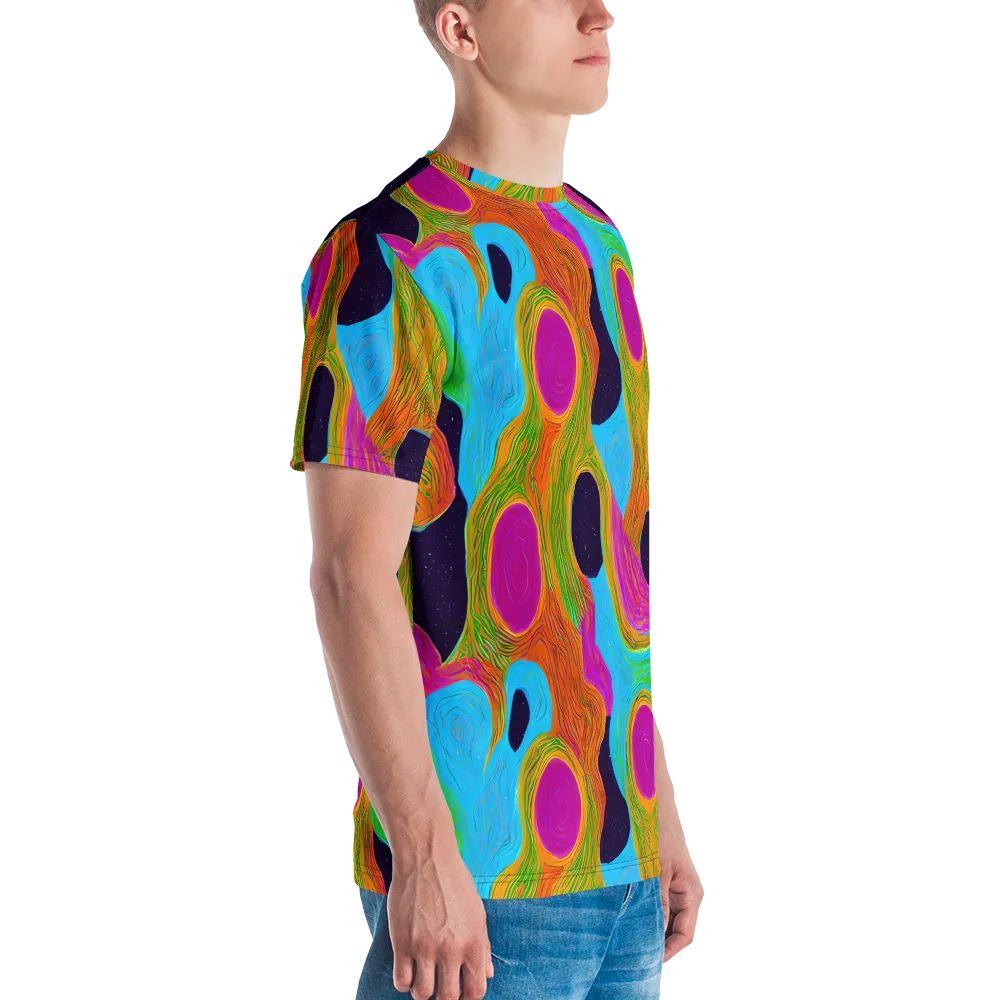 Galactic Harmony on Men's Crew Neck T-Shirt — Right