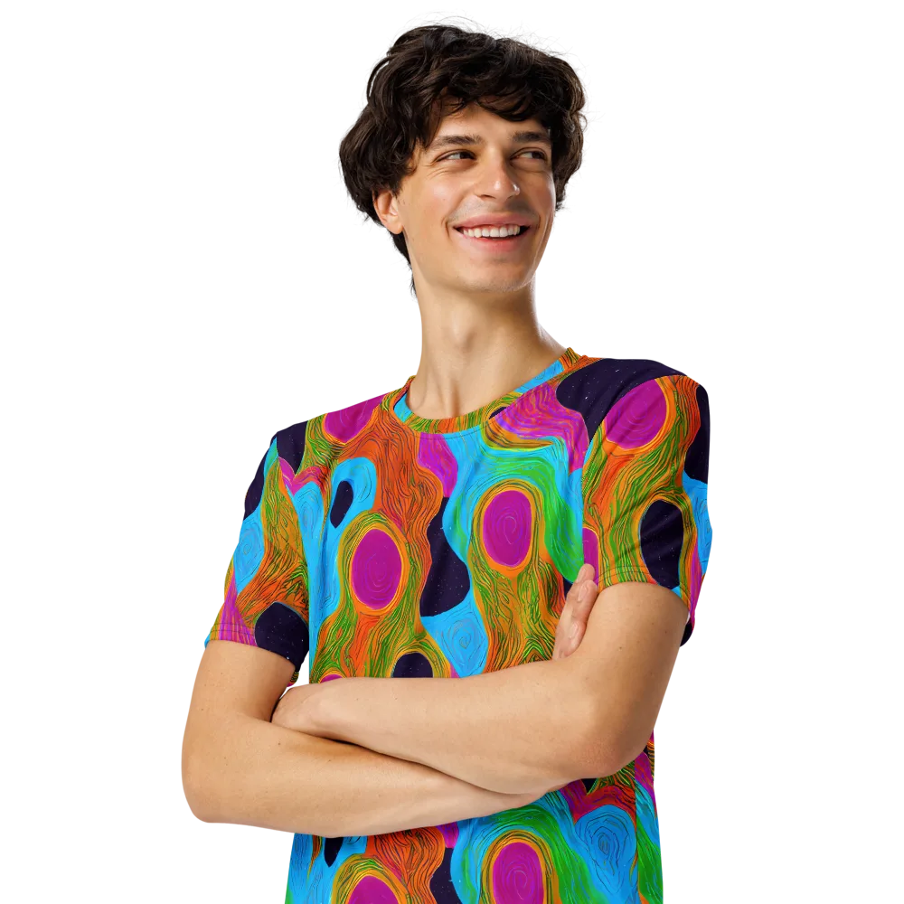 Galactic Harmony on Men's Crew Neck T-Shirt — Left Front