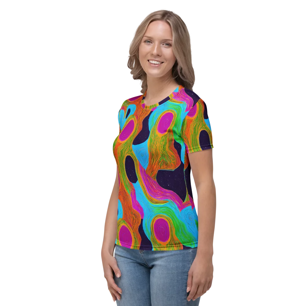 Galactic Harmony on Women's Crew Neck T-Shirt — Left